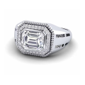 အမျိုးသားများဇိမ်ခံ 18K Lab Diamond လက်စွပ်