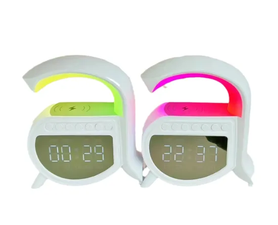 GOLDMORE2 Wireless Bluetooth Speaker with 15W Charging, Clock, and LED Light