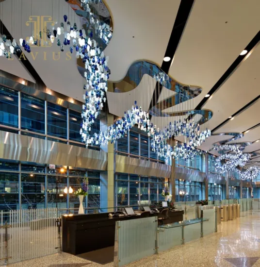Large custom lobby chandelier