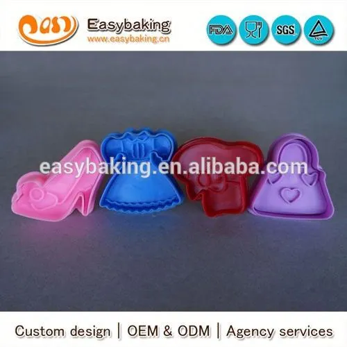 Factory supply lady fashion accessories plastic cookie cutter stamp