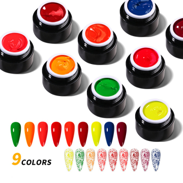 Miukiula Factory Price 9 Color 5g Gel Polish for Painting and Stamping