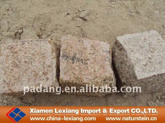 Outdoor yellow cube stone