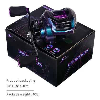 Chameleon Colorful Sea Fishing Reel - Metal Water Drop Luya 4:1 Axis 7.2:1