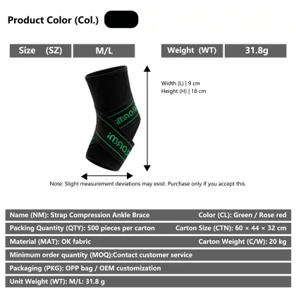 Adjustable Compression Ankle Support