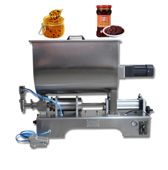 Gel Cosmetic Hand Sanitizer Production Line: Mixing and Filling Machine for Honey Paste, Cooking Oil, and Cream Bottles