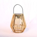 Wicker bamboo strip ambience outdoor lights