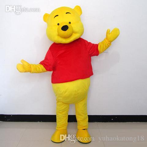 New Hand Made Winnie The Pooh Mascot Costume Adult Size Cartoon Mascot Animal Apparel Adult Size