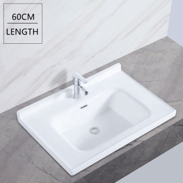 Luxury Ceramic Vanity Cabinet Wash Basin with Single Faucet Hole for Bathroom