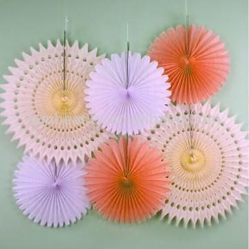 Hanging Colored Handmade Foldable Paper Fan