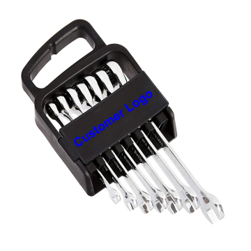 YUHANG 7 PC MM/Metric Ratcheting Wrench Set with Organizer