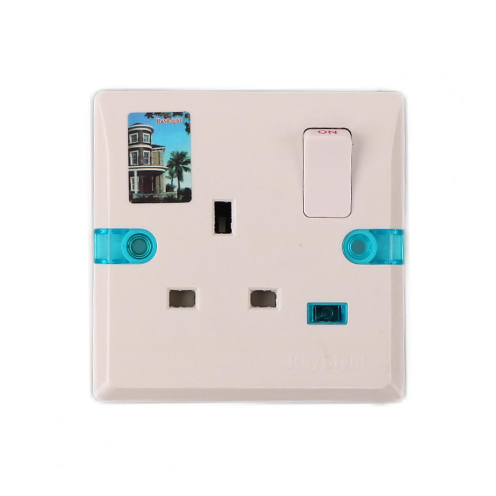 Royal Series 1x13A Wall Switch Socket med neon