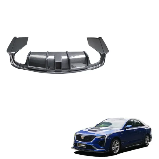 Carbon Fiber Rear Bumper Lip and Diffuser for Cadillac CT4
