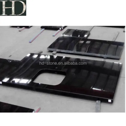 Chinese Natural Absolute Black Granite Countertops - Hot Selling Kitchen Vanity & Table Tops