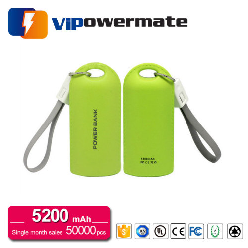 Best emergency cell phone 5200mah portable mobile battery power bank wholesale