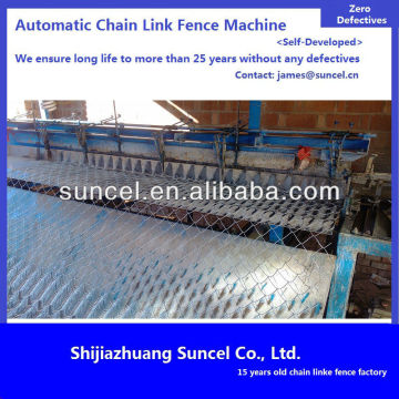 Semi-automatic chain link fence machine