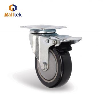 Supermarket Shopping Trolley PU wheel