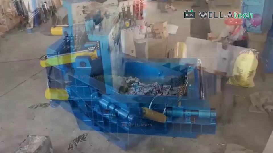 Hydraulic UBC Metal Baler for Scrap Aluminum, Can, Steel & Industrial Metal Shaving Machine