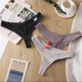 Ladies Cotton Thread Sexy Thong Women Breathable Comfortable Underwear Panties Fashion M-XL Briefs Low Waist Lingerie New 2020