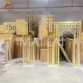 Gold Acrylic Backdrop Stand for Wedding and Christmas