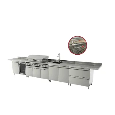 Great Sellig Professional Mobile Kitchen Island Quality Gas BBQ Grill