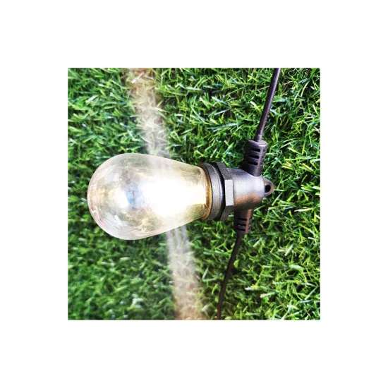48ft Outdoor Waterproof LED Garden Patio Lights for Wedding Decor - Corn Lamp Beads S14 Bulb String