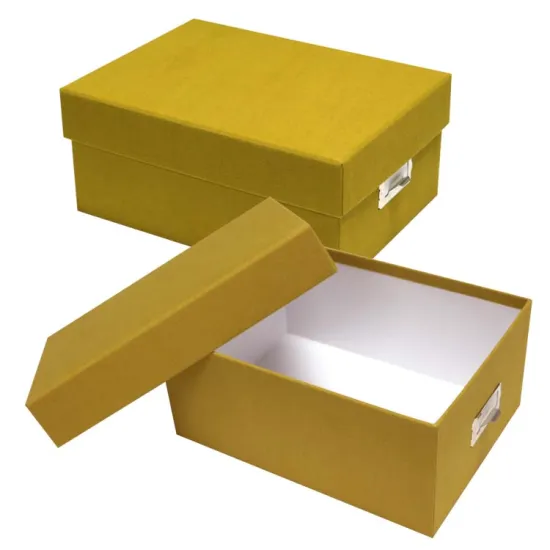 Printed Cardboard Portable Office File Folder Storage Box