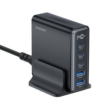 Toocki Factory Original 140W PD Fast Charger with Five Ports