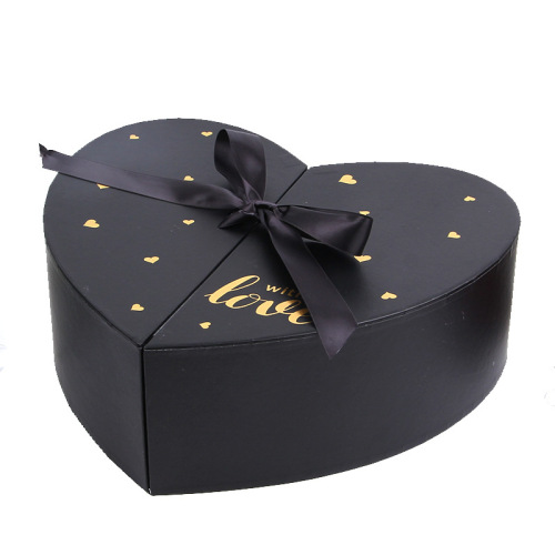 Special Both Opening Heart Box With Ribbon Closure