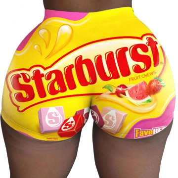 2024 Fashionable Printed Candy Workout Shorts for Women: Enhancing Your Fitness Style