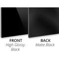 Panneau composite aluminium noir brillant/noir mat de 3 mm