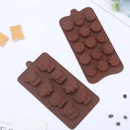 Sustainable Silicone Chocolate Mold - Non Stick Multi-Shapes for Jello, Gummies & Truffles