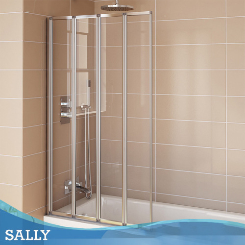 Puerta plegable de ducha enmarcada en pantalla de baño bi veces sally