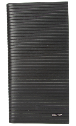 Long clutch genuine leather black passport cover with card holders