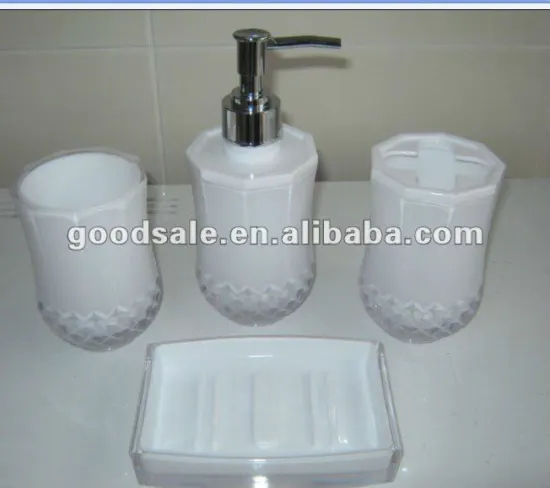 Plastic bath set 4pc bathroom set