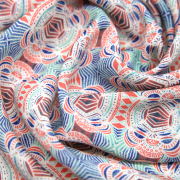 Tkanina reaktywna z nadrukiem 30s rayon Challis