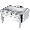 Visual full clamshell buffet chafing dish