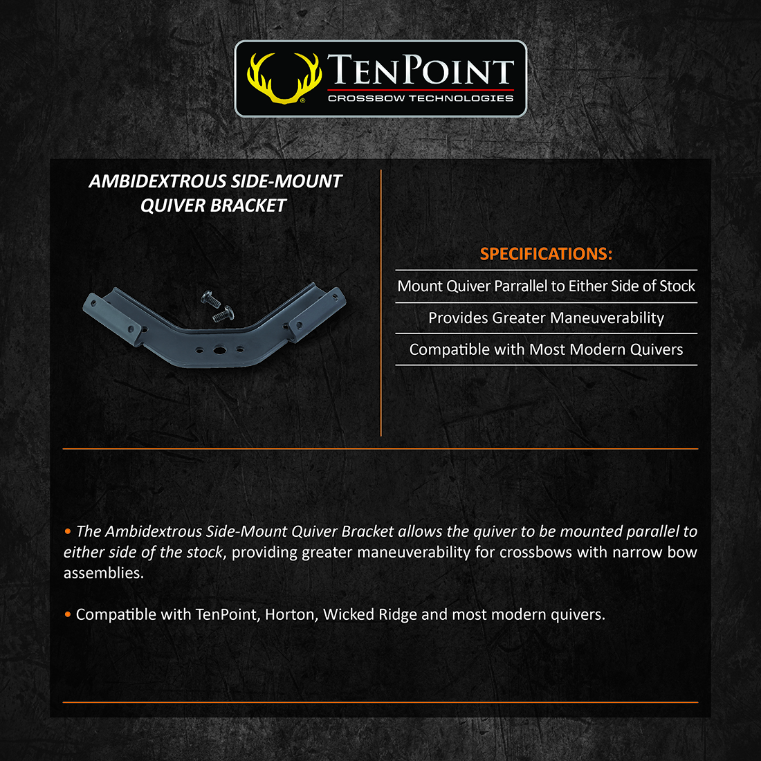 Tenpoint แท่นตัดด้านข้าง Ambidextrous คุณภาพสูง Tenpoint แท่นตัด