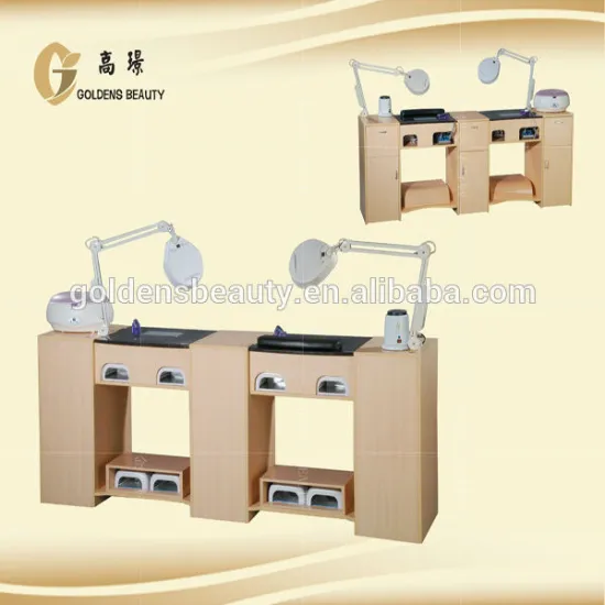 high quality beauty woody desk equipment nail table used for salon