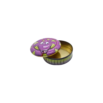 Round Tinplate Metal Cosmetic Can Round Tin Box