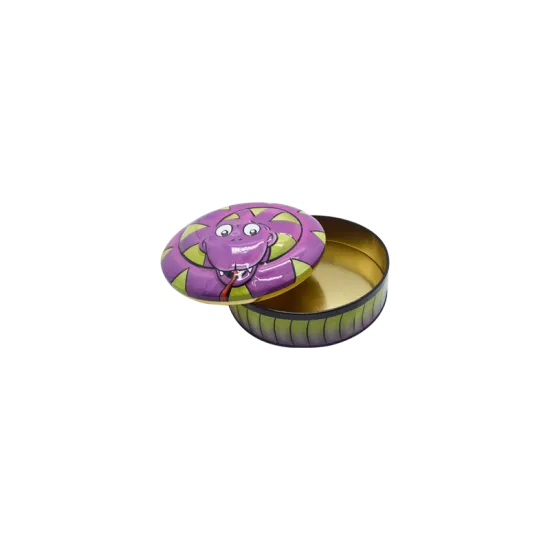 Round Tinplate Metal Cosmetic Can Round Tin Box