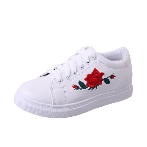 single Shoes Sneakers Embroidery patch Flower New