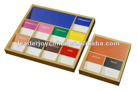 Montessori wooden baby educational toys for grammer boxes 1