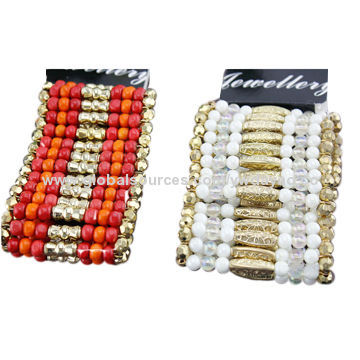 Charmante modieuze goud plated sieraden, beaded bracelets