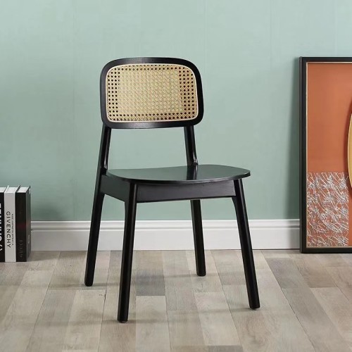 Rattan Wooden Dining Chair for Home Restaurant Hotel