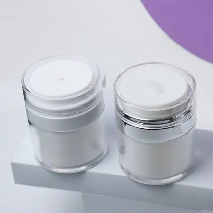 Pearl White Airless Face Cream Jar