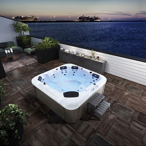 Half Hot Tub Half Pool Hot Sale Massage Whirlpool Outdoor Hot Tub Spa