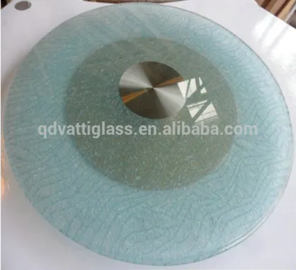 Tempered glass rotating round dining table/glass top round dining table