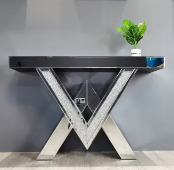Rectangular indoor corridor glass table