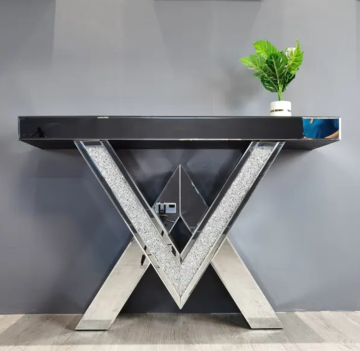 Rectangular indoor corridor glass table