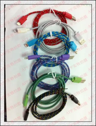 mobile phone braided usb data cable